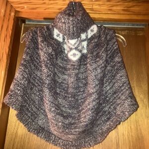 Indigo soul kids 4 to 6 years gray and white poncho